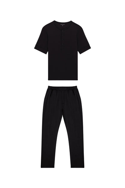 Premium Pyjama Henley Tee Set